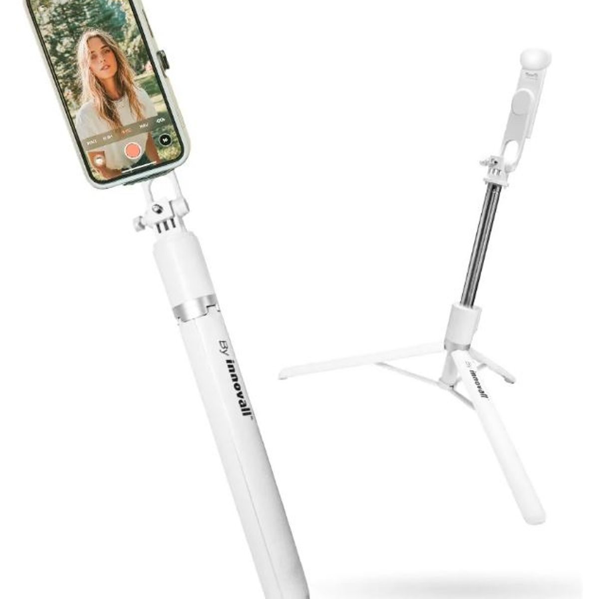 INNOVA - Monopod Trípode 180cm Con Luz Led Profesional Bluetooth Selfie Stick