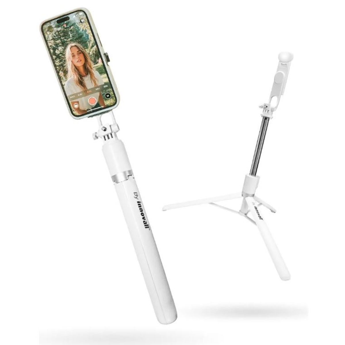 INNOVA - Monopod Trípode 180cm Con Luz Led Profesional Bluetooth Selfie Stick