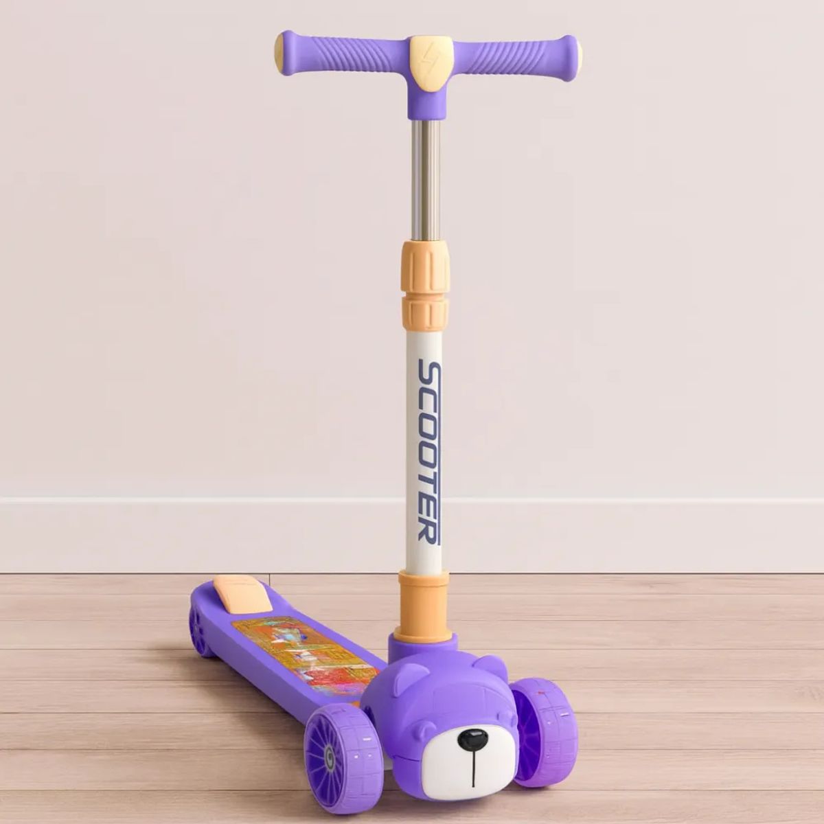 TECNOHOGAR JS - Patineta Scooter Monopatin Niños Ajustable Altura Resistente