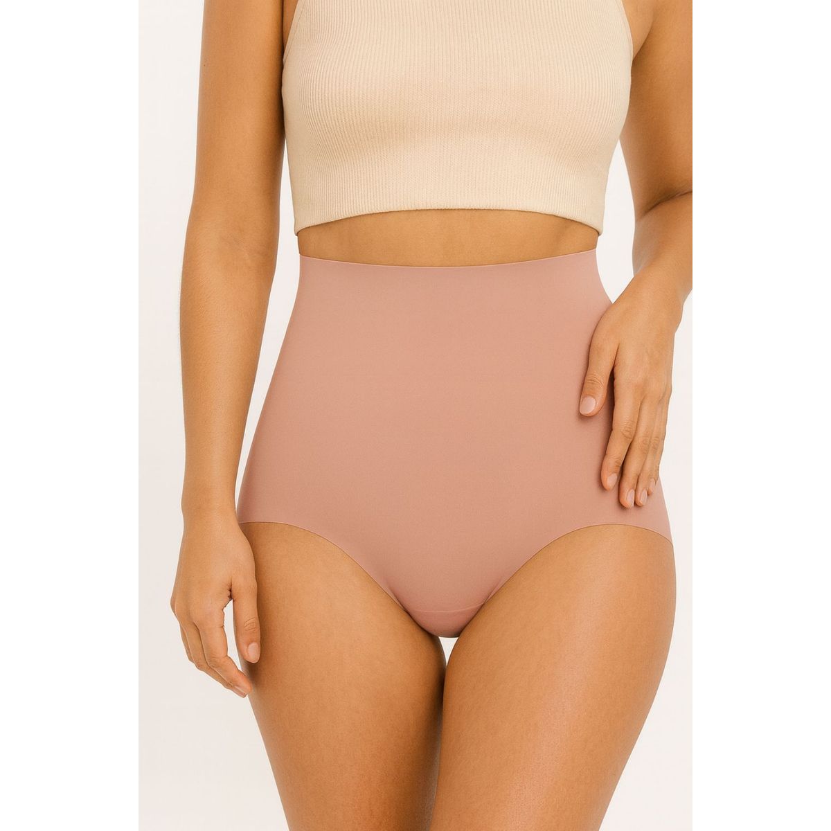 LILI PINK - Panty control de abdomen tipo hipster en microfibra