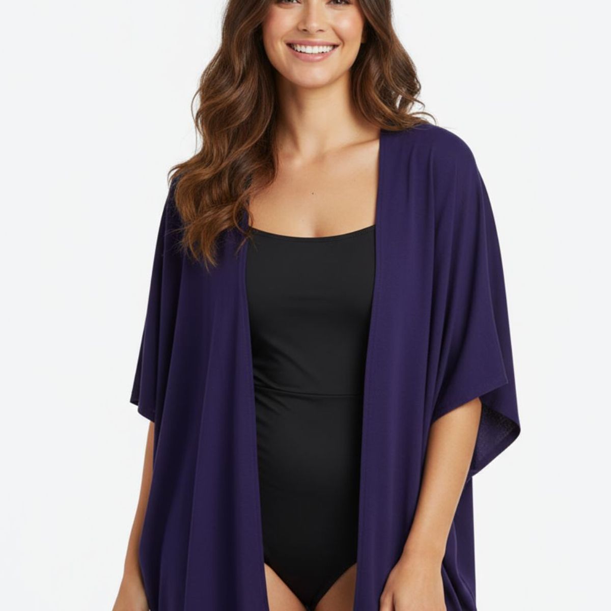 LILI PINK - Salida de baño tipo kimono en algodón