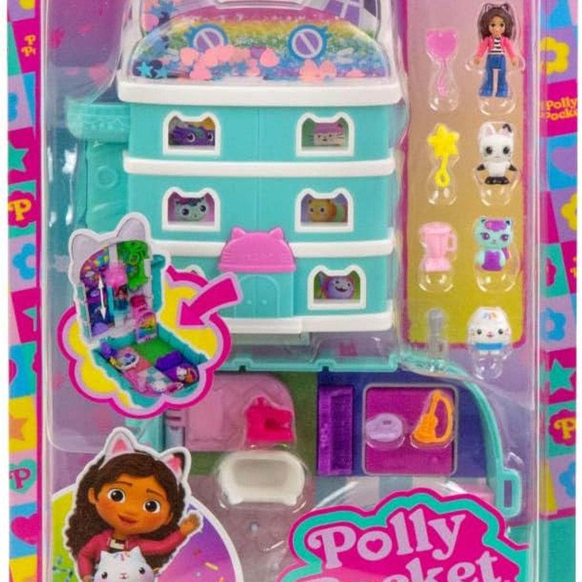 POLLY POCKET - Polly Pocket Micro Muñecas Gabbys Dollhouse Compacto