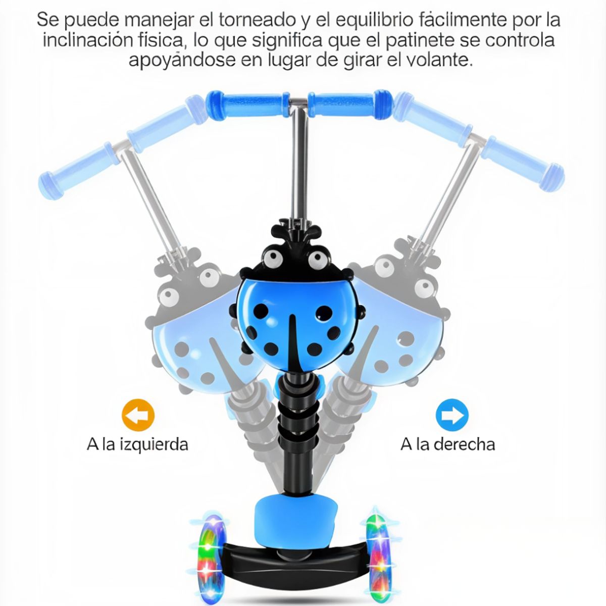COLME TECHNOLOGY HOME - Patineta Scooter Monopatín Para Niños 5en1 Luz Led Infantil