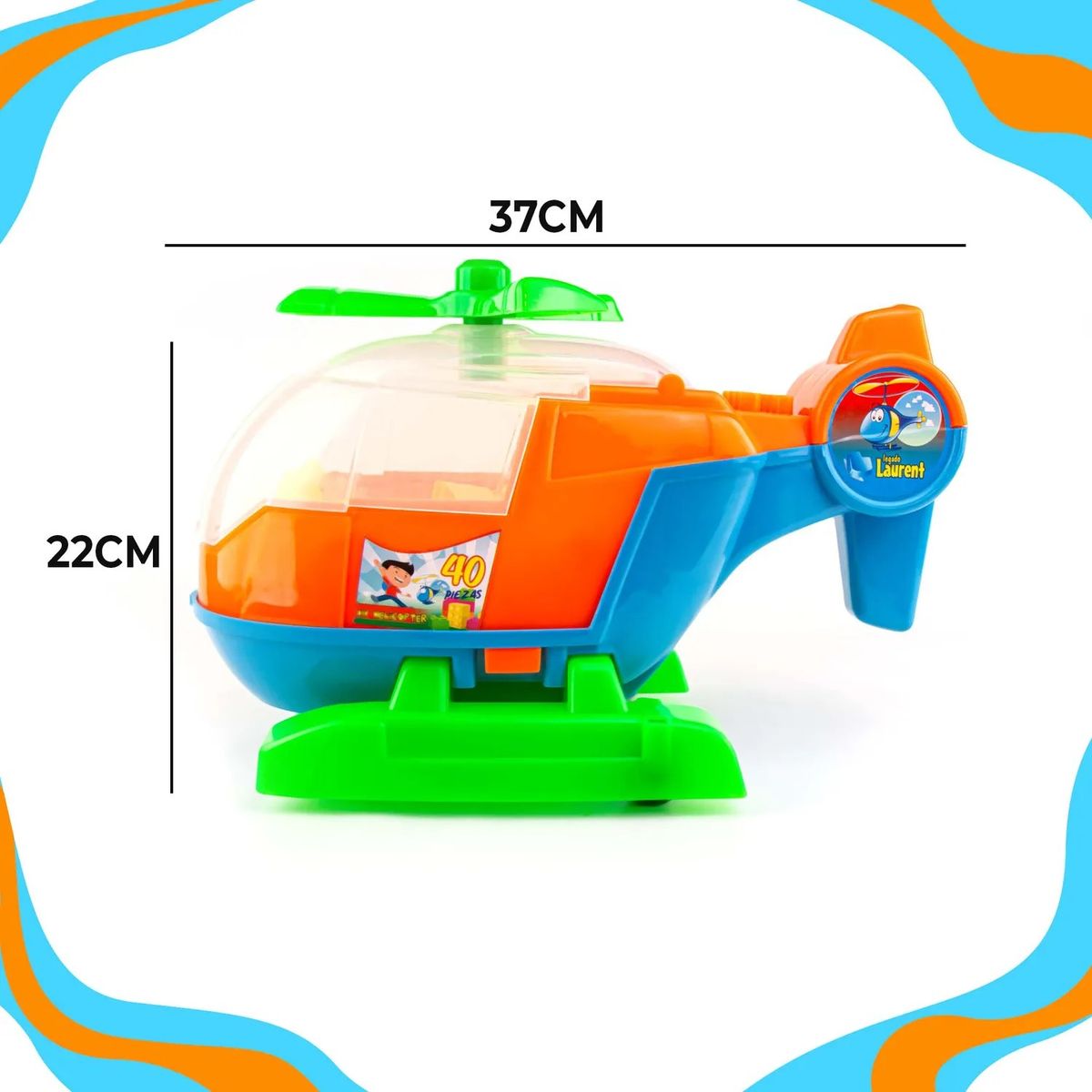 GENERICO - Helicóptero Didáctico Encajable 40 PCS