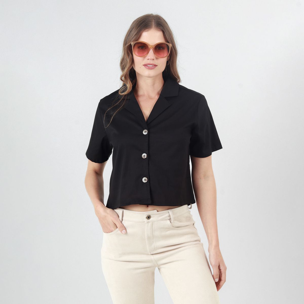 FDS - Blusa Cuello Sport Manga Corta