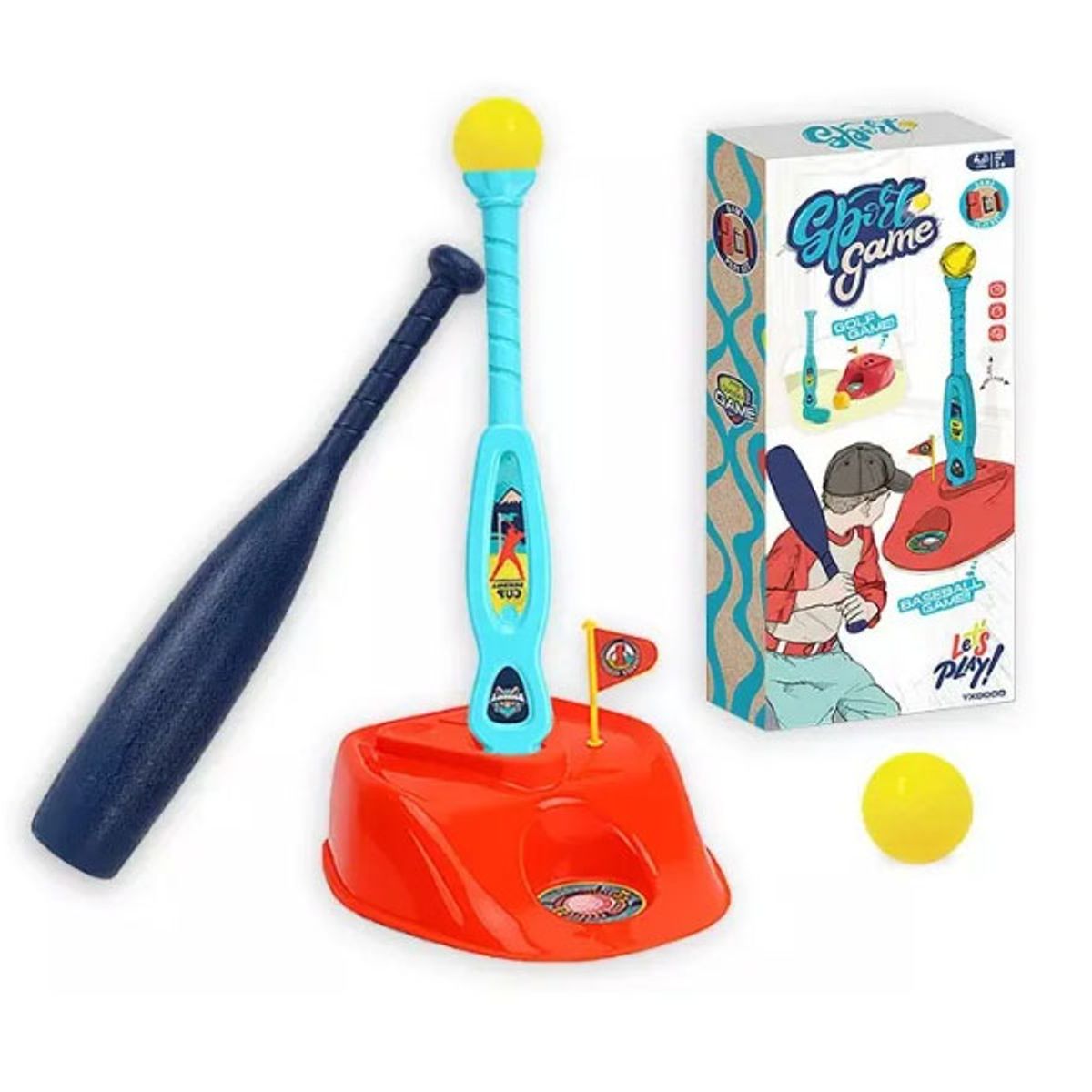 SPORT - Juego De Béisbol 2 En 1 Para Niños, Juguete Deportivo