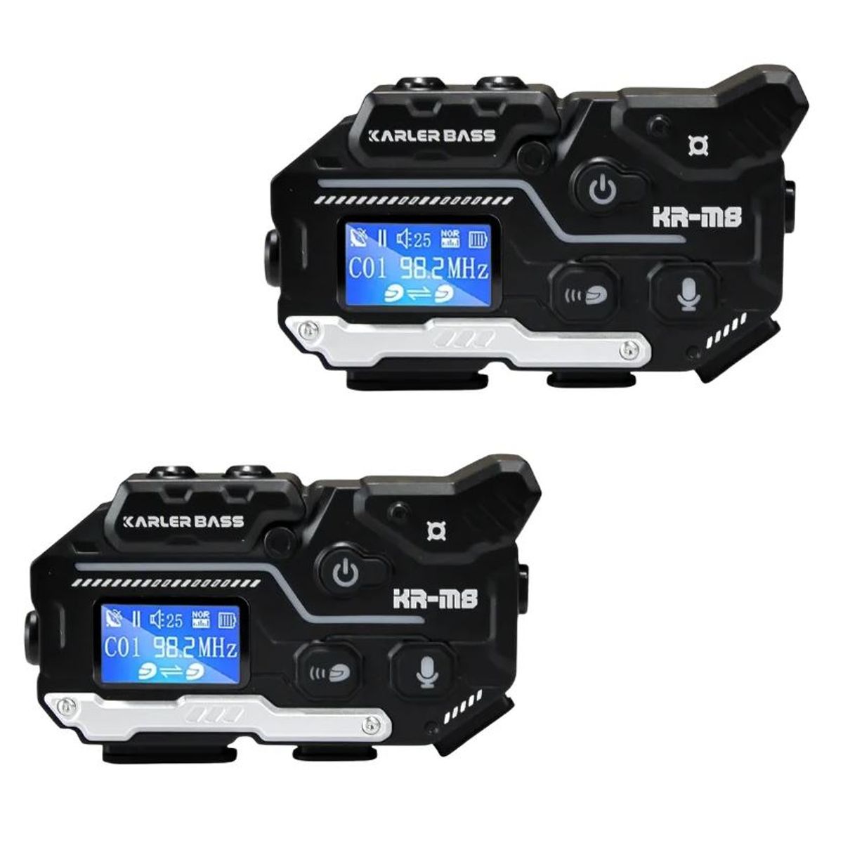 INNOVA - Intercomunicador Pareja Moto Kr-m8 Bluetooth Ip66  Manos Libres Música X2