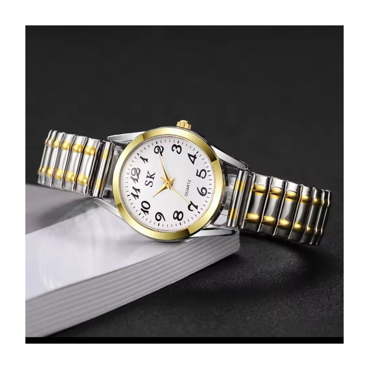 GENEVA - HERMOSO RELOJ DE LUJO ACERO INOXIDABLE REDONDO