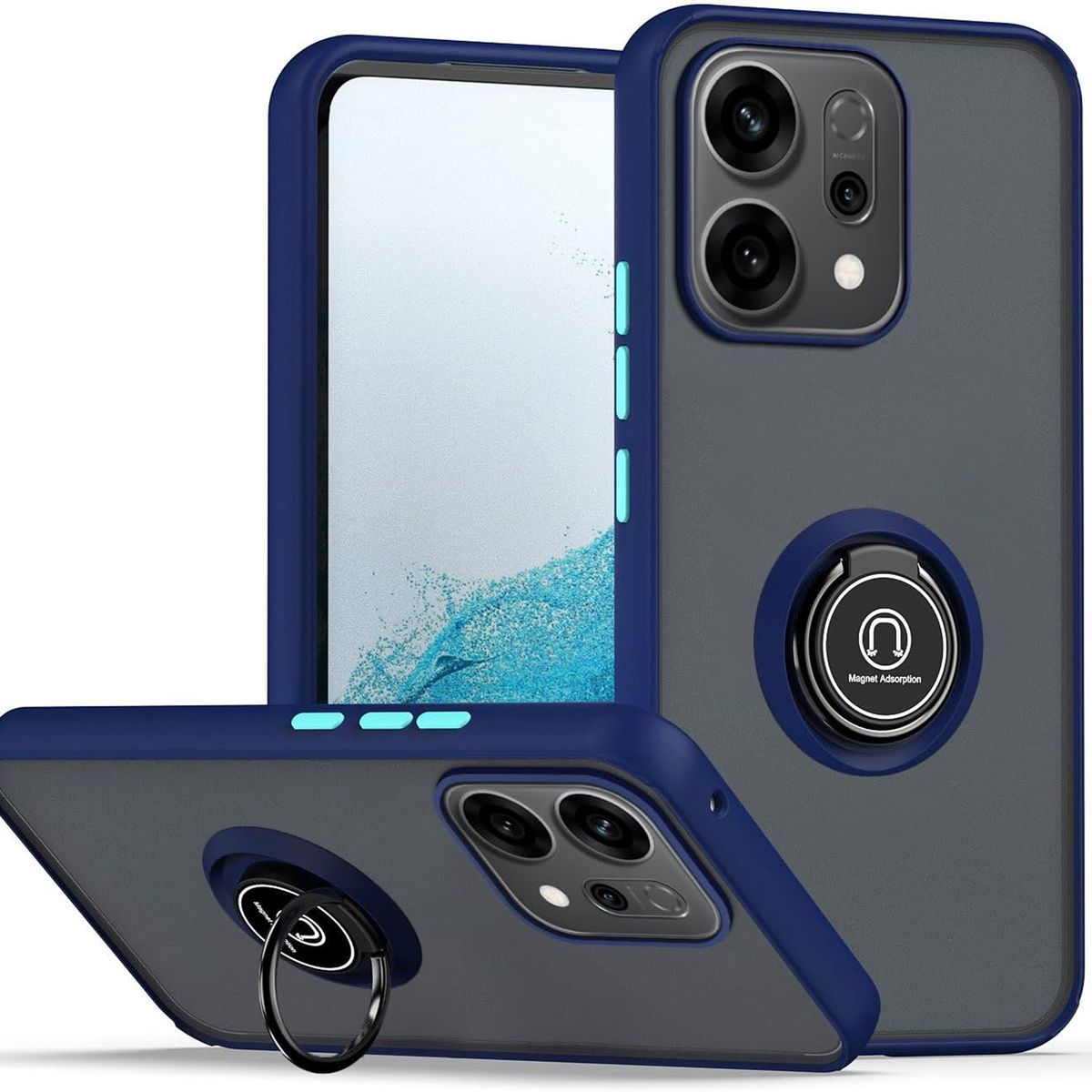GENERICO - Funda Estuche Anti Golpes Mate Compatible Con Oppo Reno 14 5G Azul
