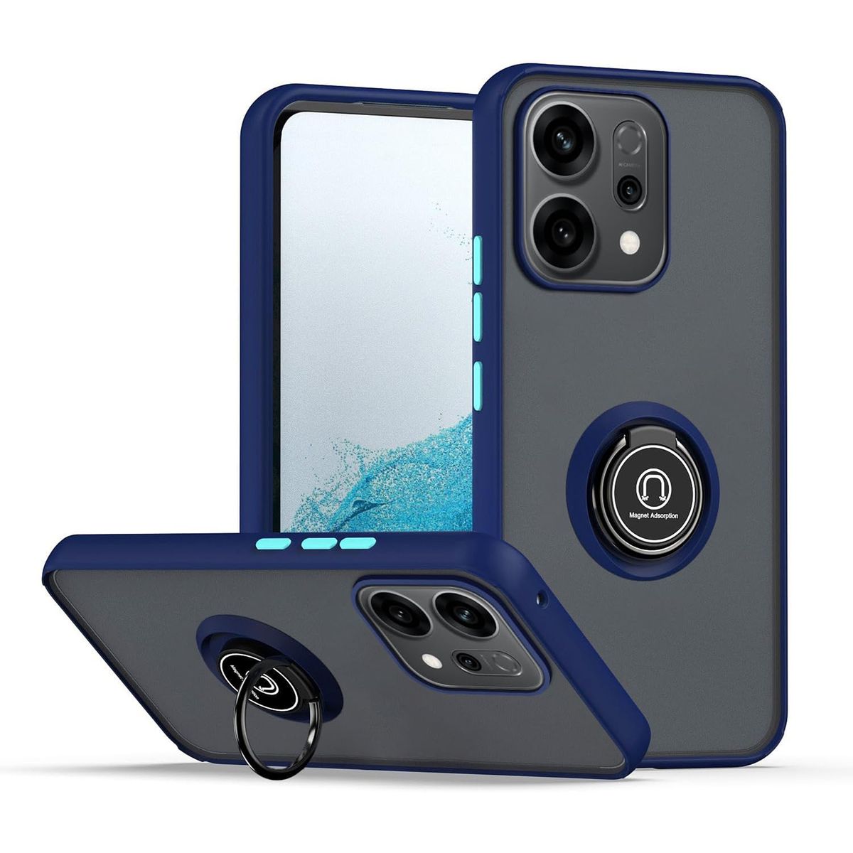 GENERICO - Funda Estuche Anti Golpes Mate Compatible Con Oppo Reno 14 5G Azul