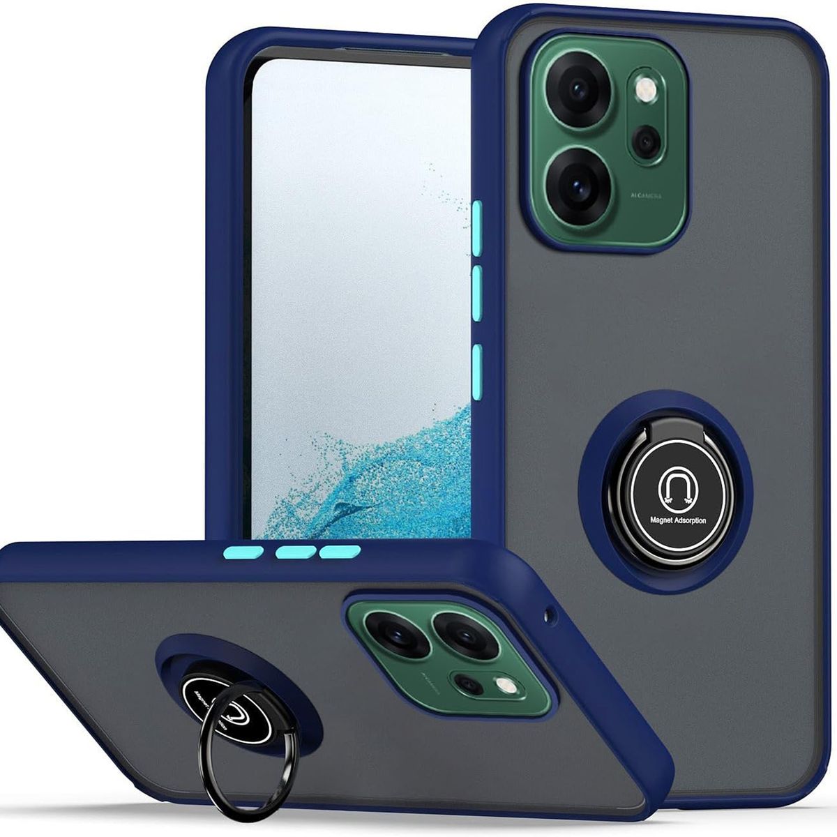 GENERICO - Funda Estuche Anti Golpes Mate Compatible Con Oppo Reno 14F 5G Azul