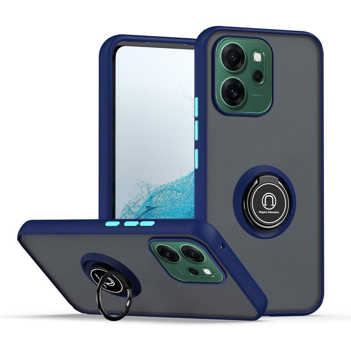 GENERICO - Funda Estuche Anti Golpes Mate Compatible Con Oppo Reno 14F 5G Azul