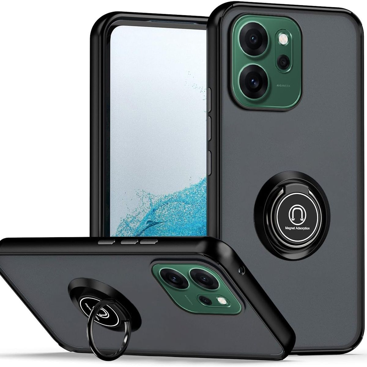 GENERICO - Funda Estuche Anti Golpes Mate Compatible Con Oppo Reno 14F 5G Negro