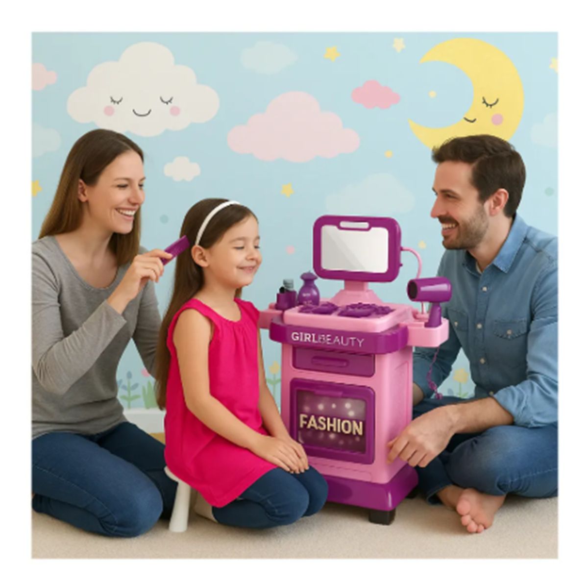 GENERICO - Tocador 3 En 1 Para Niños Juguete Con Luz Y Sonido