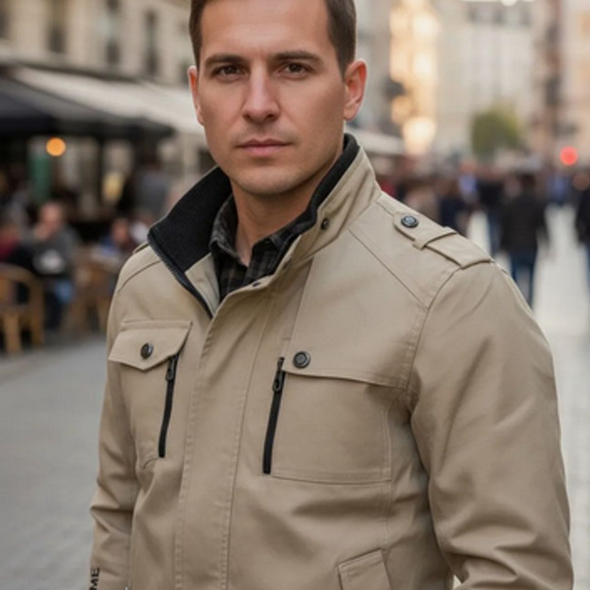 MANFROTTO - Chaqueta Con Bolsillo Con Solapa Con Cremallera Para Hombre