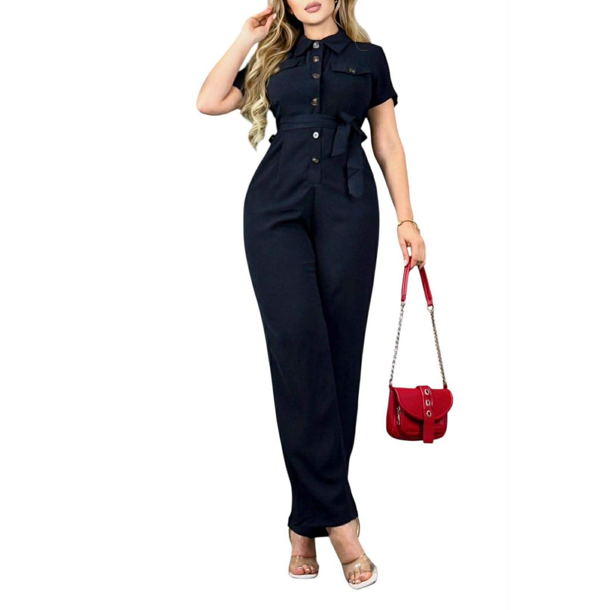 PAATAL - Enterizo Boton Cinturon