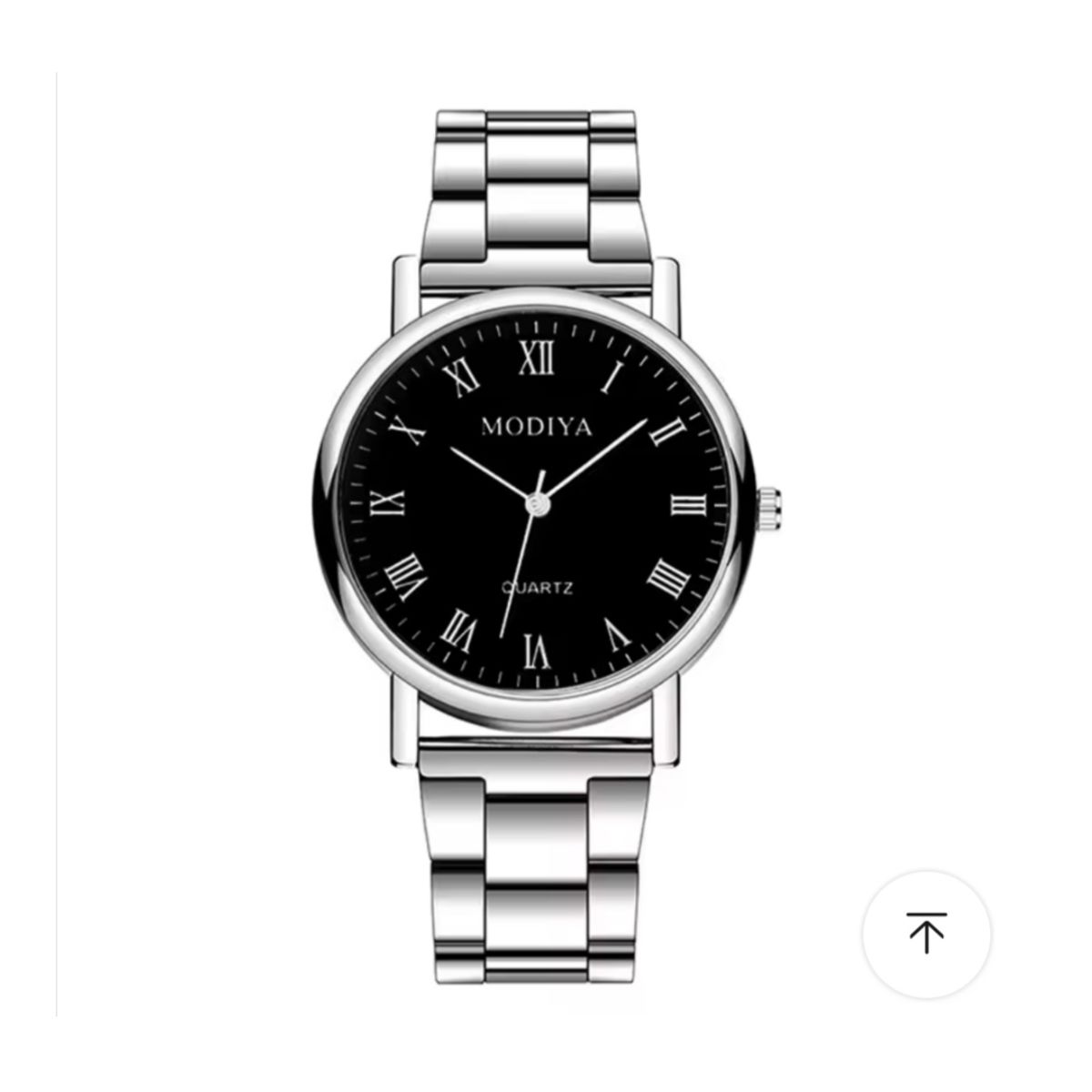 GENEVA - RELOJ ELEGANTE NEGRO CUARZO CON CORREA DE ACERO HOMBRE