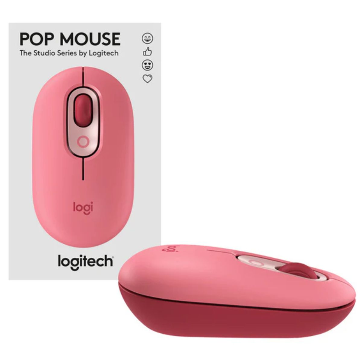 LOGITECH - Ratón Inalámbrico Logitech POP Mouse - Rosa