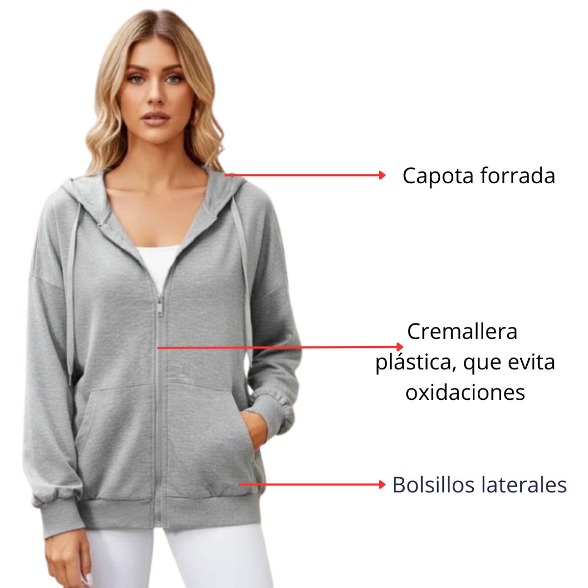 ELEMENTAL STORE - BUZO HOODIE MUJER ALGODON