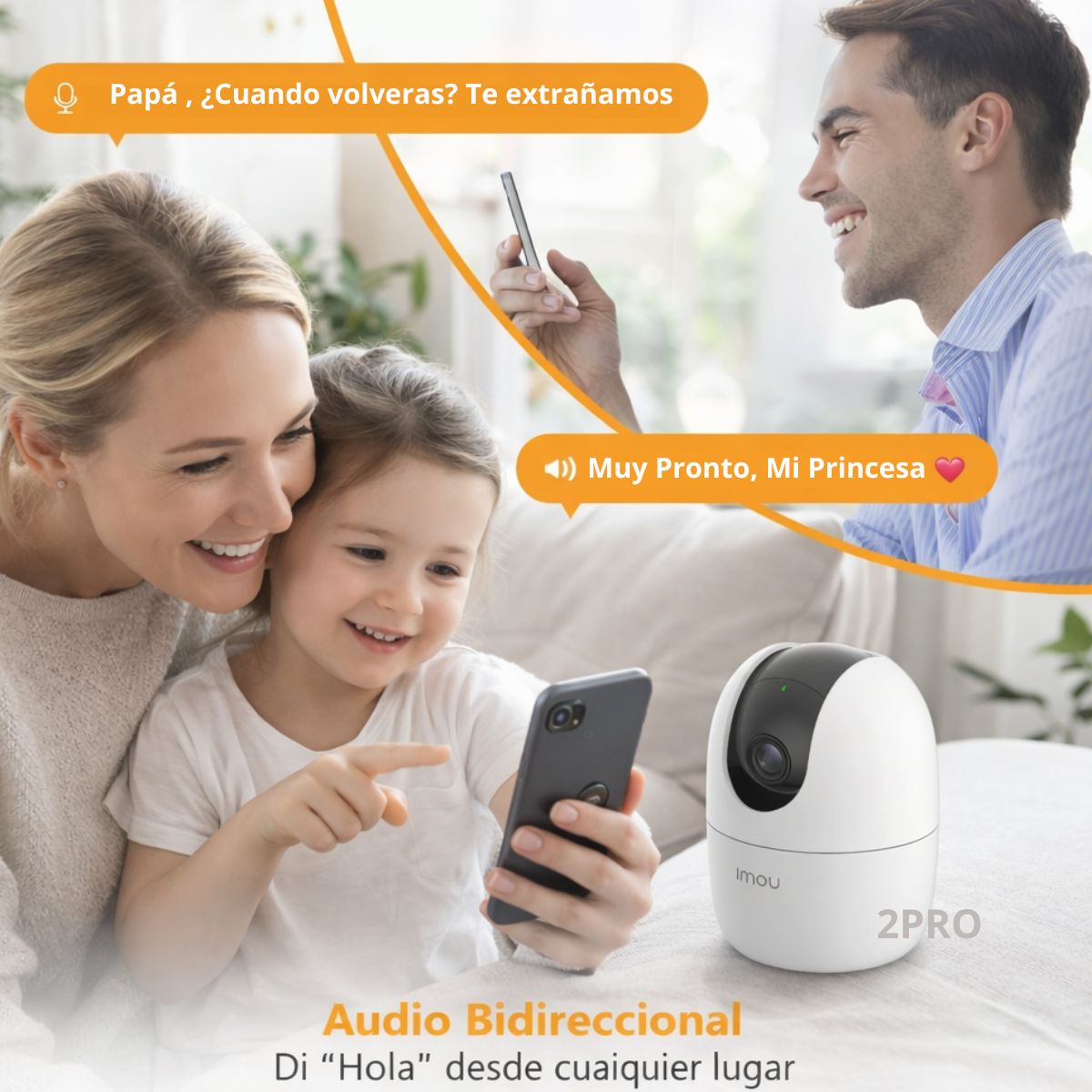 IMOU - Cámara de Seguridad IMOU Ranger 2Pro (3MP)  WiFi- Color, Detección Personas/Mascotas IA, Audio 2 Vías