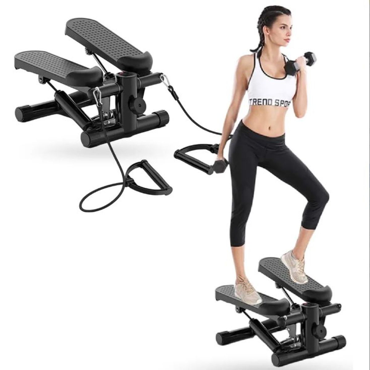 INNOVA - Mini Escaladora Deportiva Stepper Profesional Bandas Entrenamiento En Casa Estatica