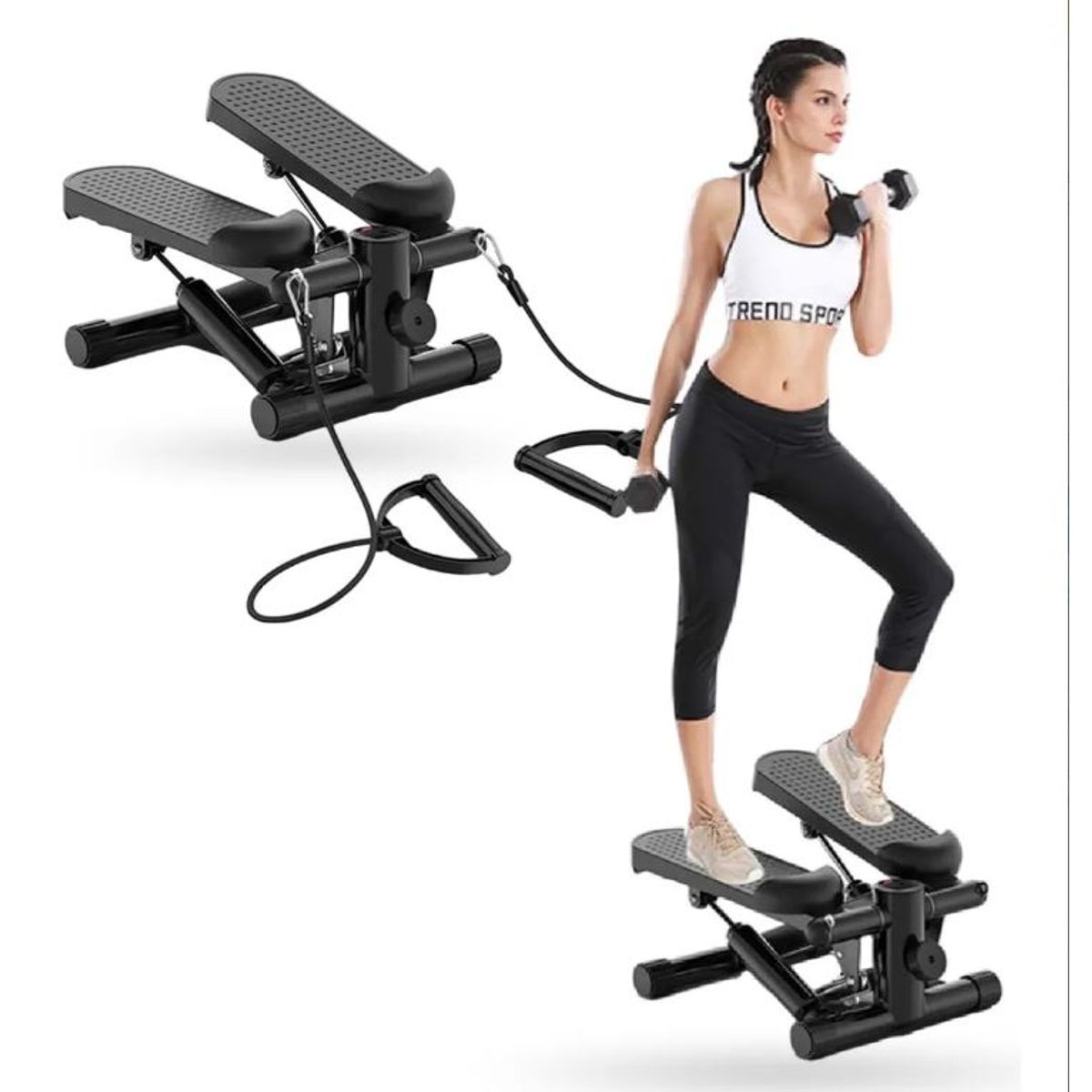 INNOVA - Mini Escaladora Deportiva Stepper Profesional Bandas Entrenamiento En Casa Estatica