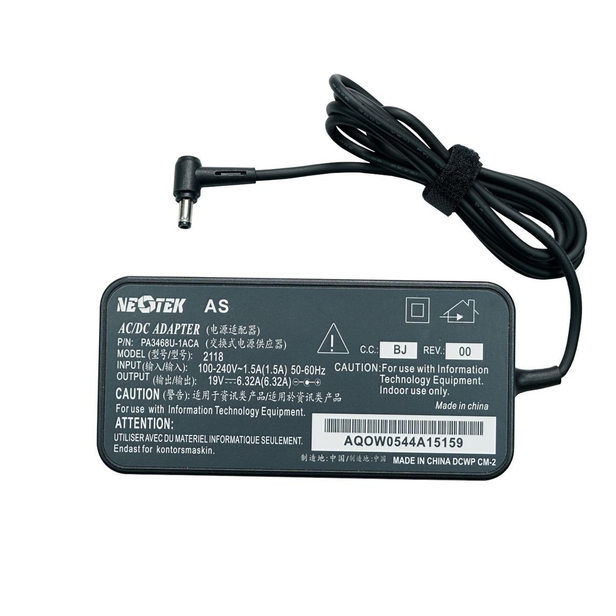 NEOTEK - CARGADOR PARA ASUS SOLO TIPO ORIGINAL 19V632A 5525mm