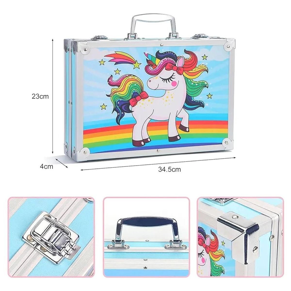 GENERICO - Kit/set De Arte Dibujo Maletin Metalico 145 Piezas Niños
