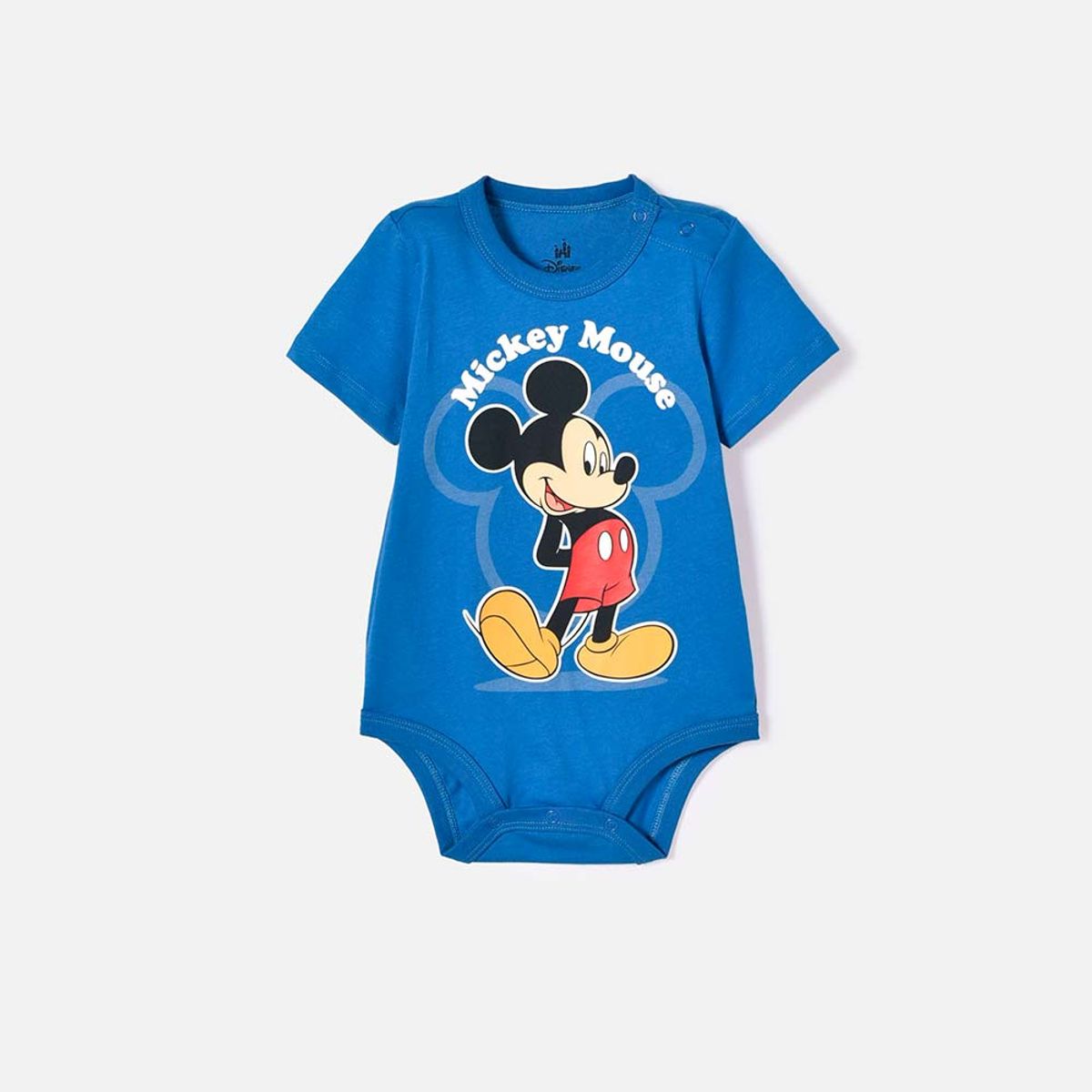 DISNEY - Body de Mickey Mouse manga corta azul para bebé niño
