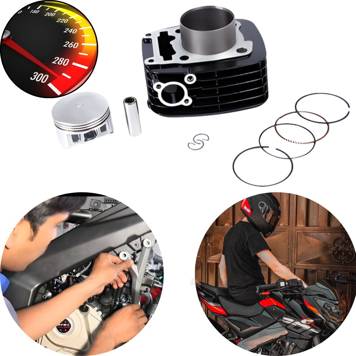 REVO - kit cilindro completo revo pulsar ns200 original moto repuesto