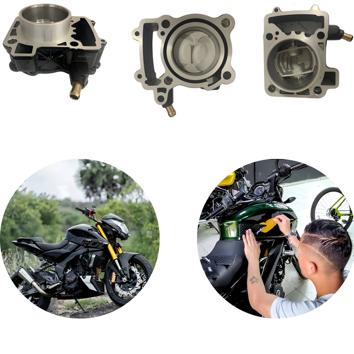 REVO - kit cilindro completo revo pulsar ns200 original moto repuesto