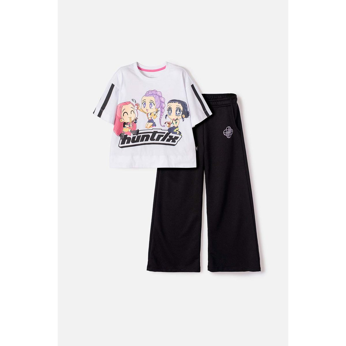 MIC - Conjunto de K- pop Demon Hunters blanco y negro para niña