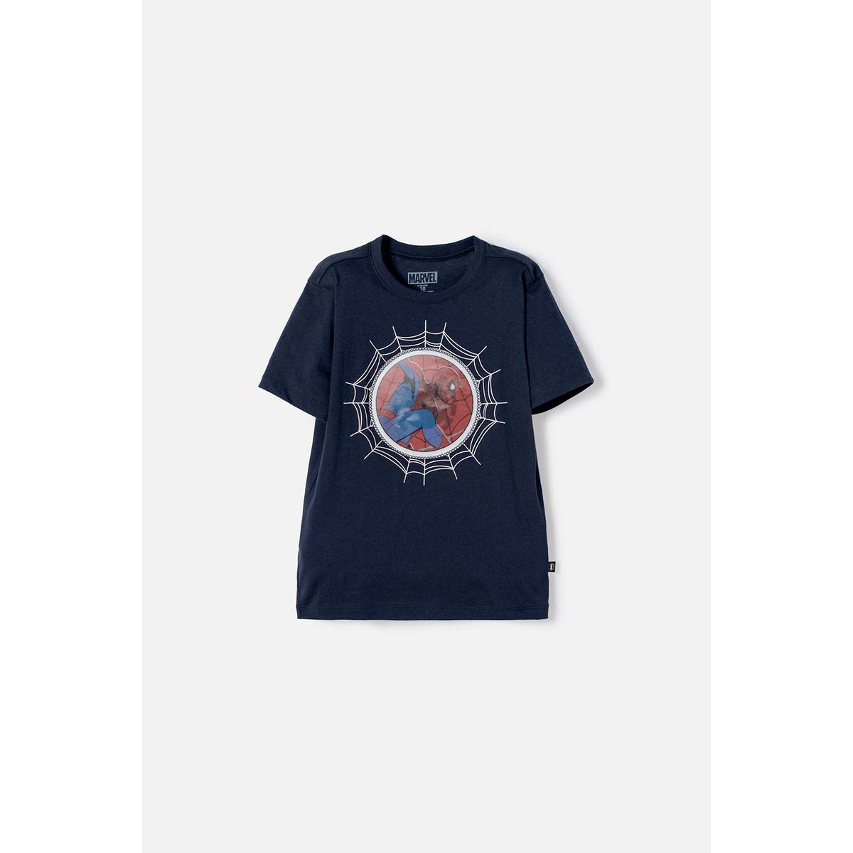 MARVEL - Camiseta de Spider-man manga corta azul para niño