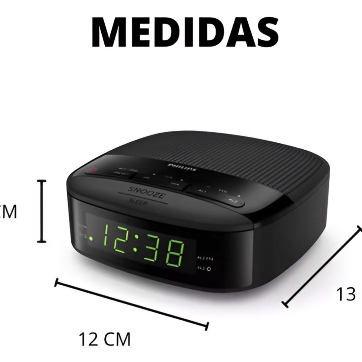 PHILIPS - Radio Reloj Digital Philips 3205 Color Negro