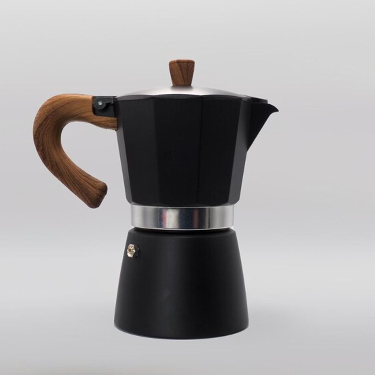 BIGCENTER - Cafetera Italiana Moka 6 tazas 300 ml Color Negro o Gris