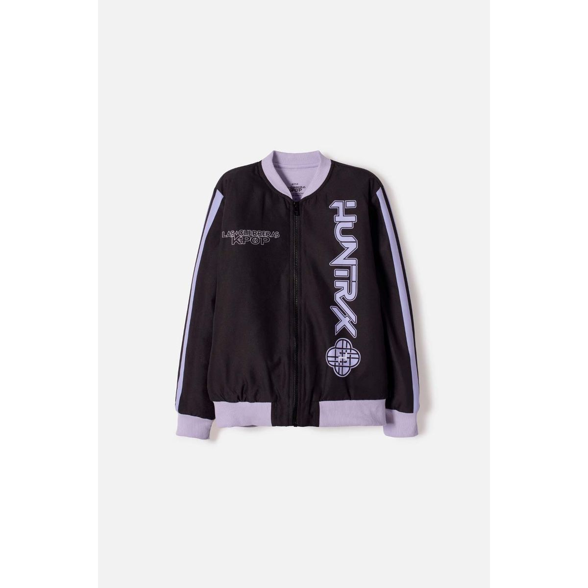 MIC - Chaqueta de K- pop Demon Hunters con cierre negro para niña