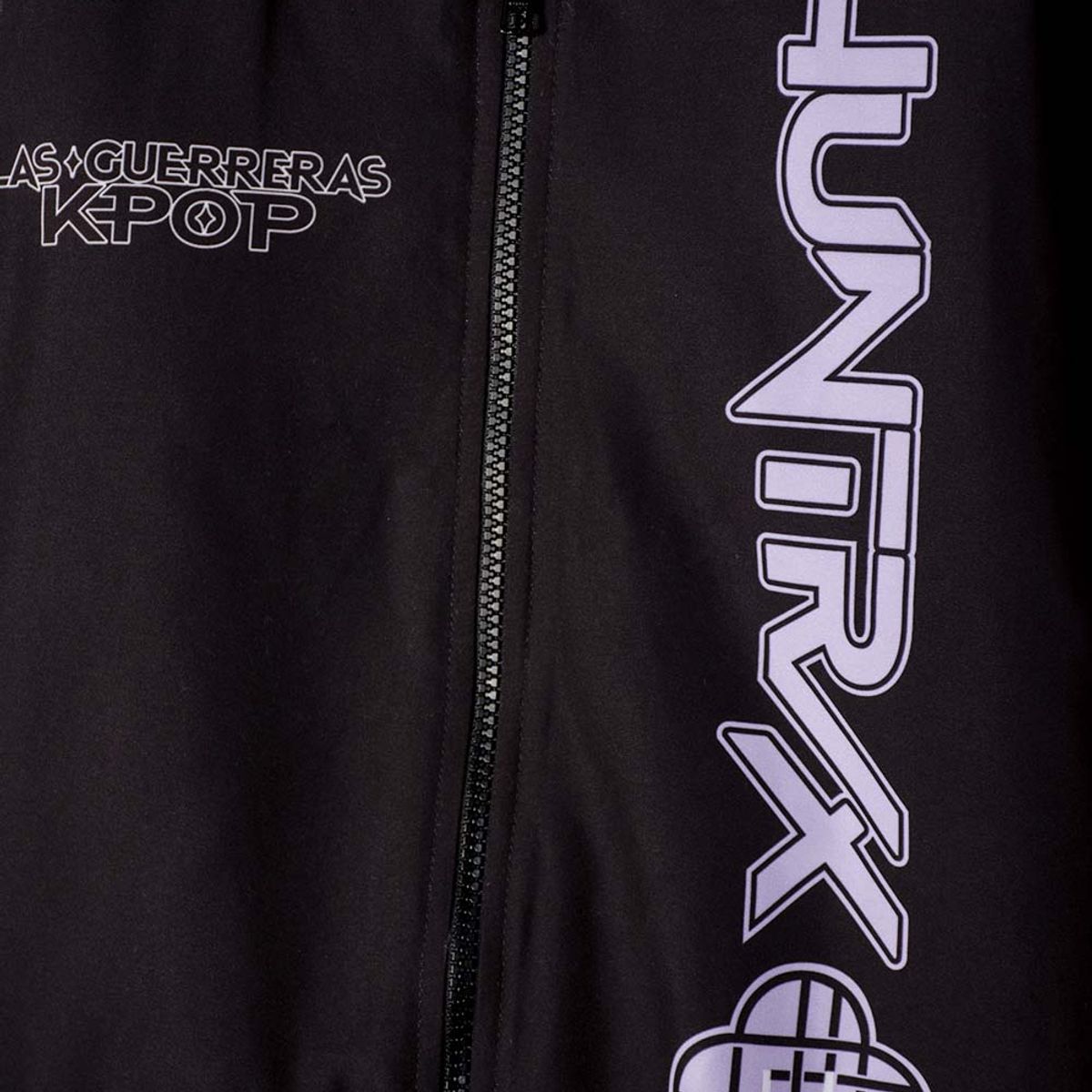 MIC - Chaqueta de K- pop Demon Hunters con cierre negro para niña