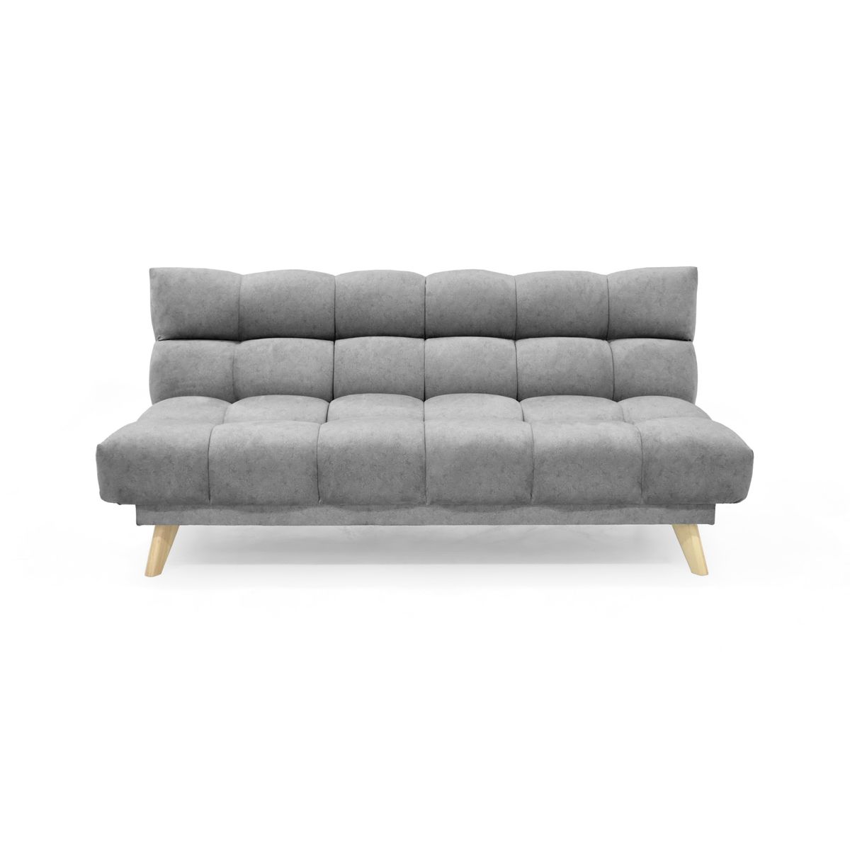 VENECIA - Sofa Cama Reclinable 3 Posiciones Nubo 178x92x82 Tela Gris