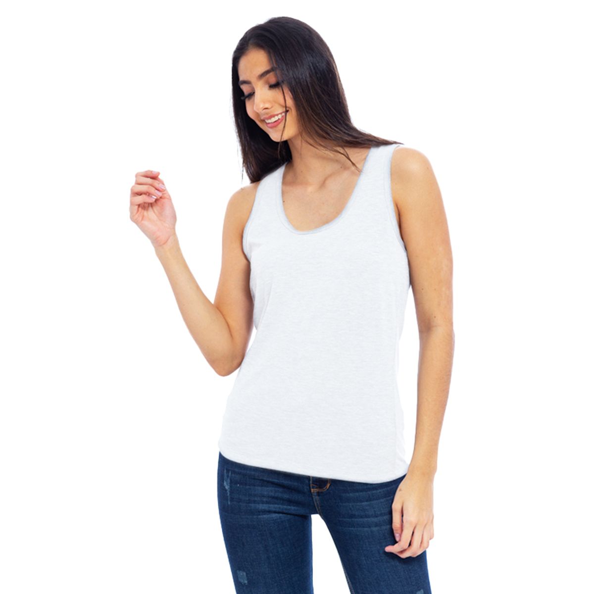 BOCARED - AFRODITA P CAMISETA ATLETICA CON MANGA SISA EN TALLAS PLUS PARA DAMA EN COLOR BLANCO