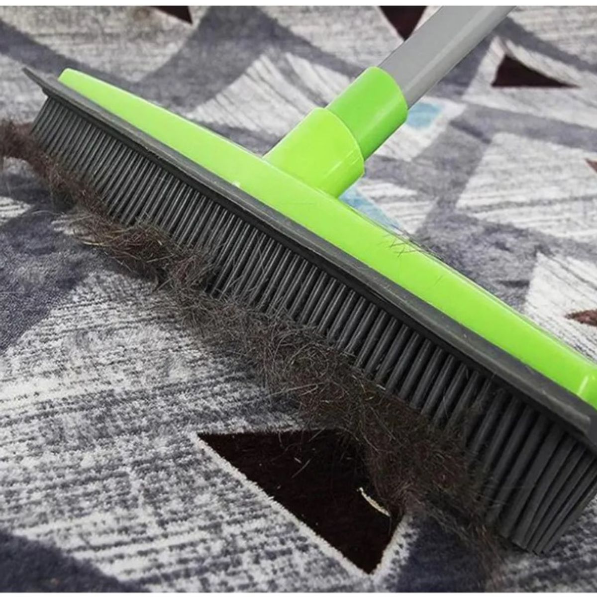 GENERICO - Escoba De Goma Para Remover Pelo En Alfombras Y Pisos Verde