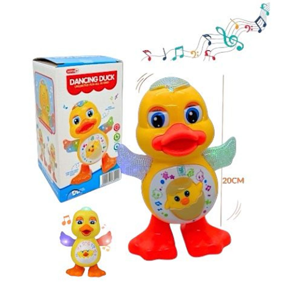 GENERICO - Muñeco De Pato Bailarín Con Luz Y Sonido Movimiento