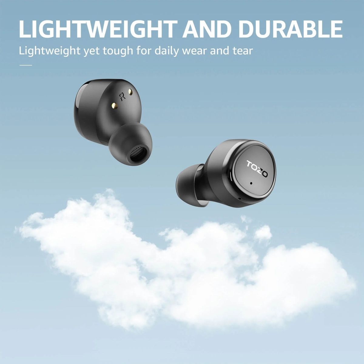 TOZO - audífonos TOZO Agile Solo True Wireless Stereo TWS - Black USB Type-C Bluetooth