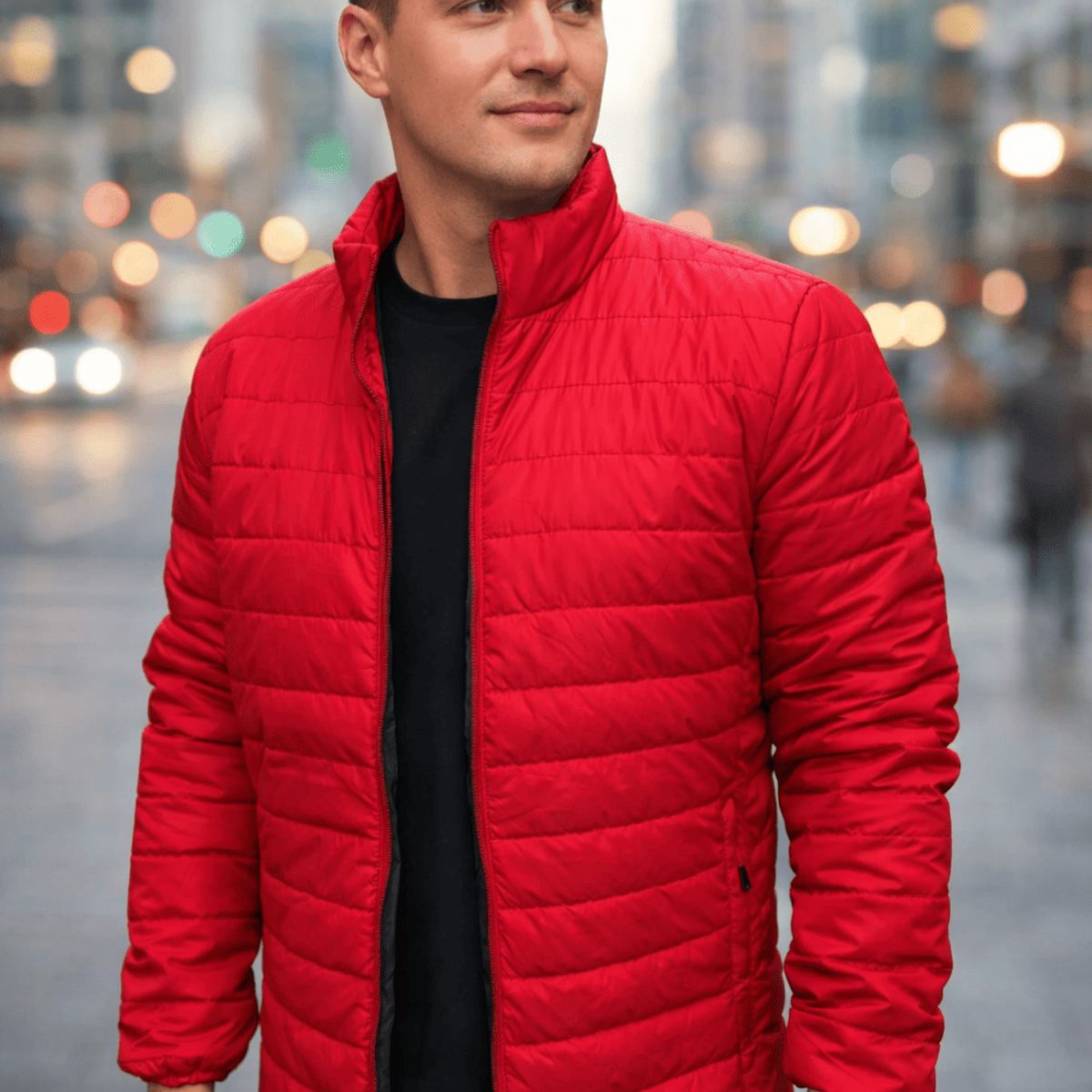 GENERICO - Chaqueta Hombre Invierno Acolchada Impermeable colores varios