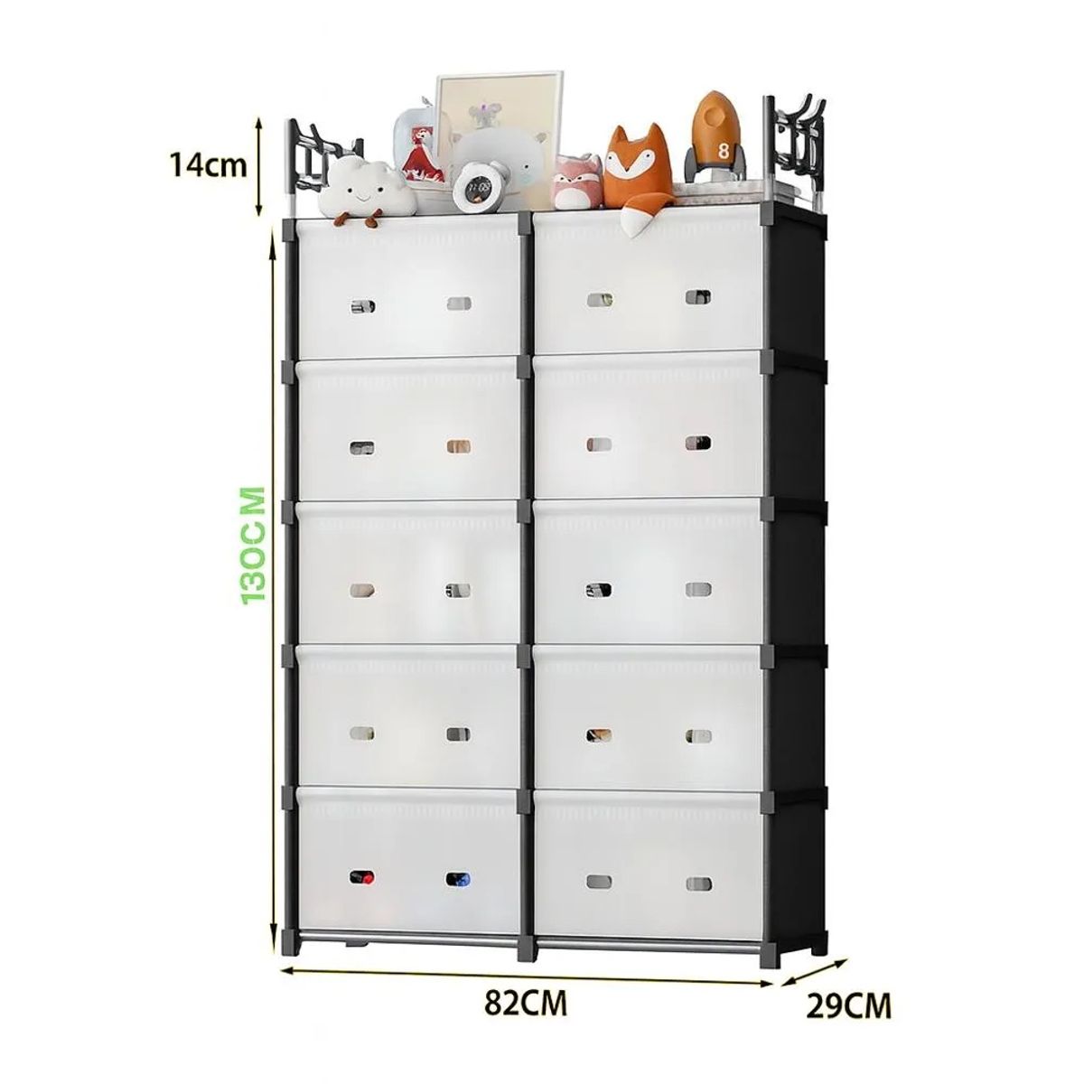 GENERICO - Organizador zapatero 8 niveles con cubre polvo premium