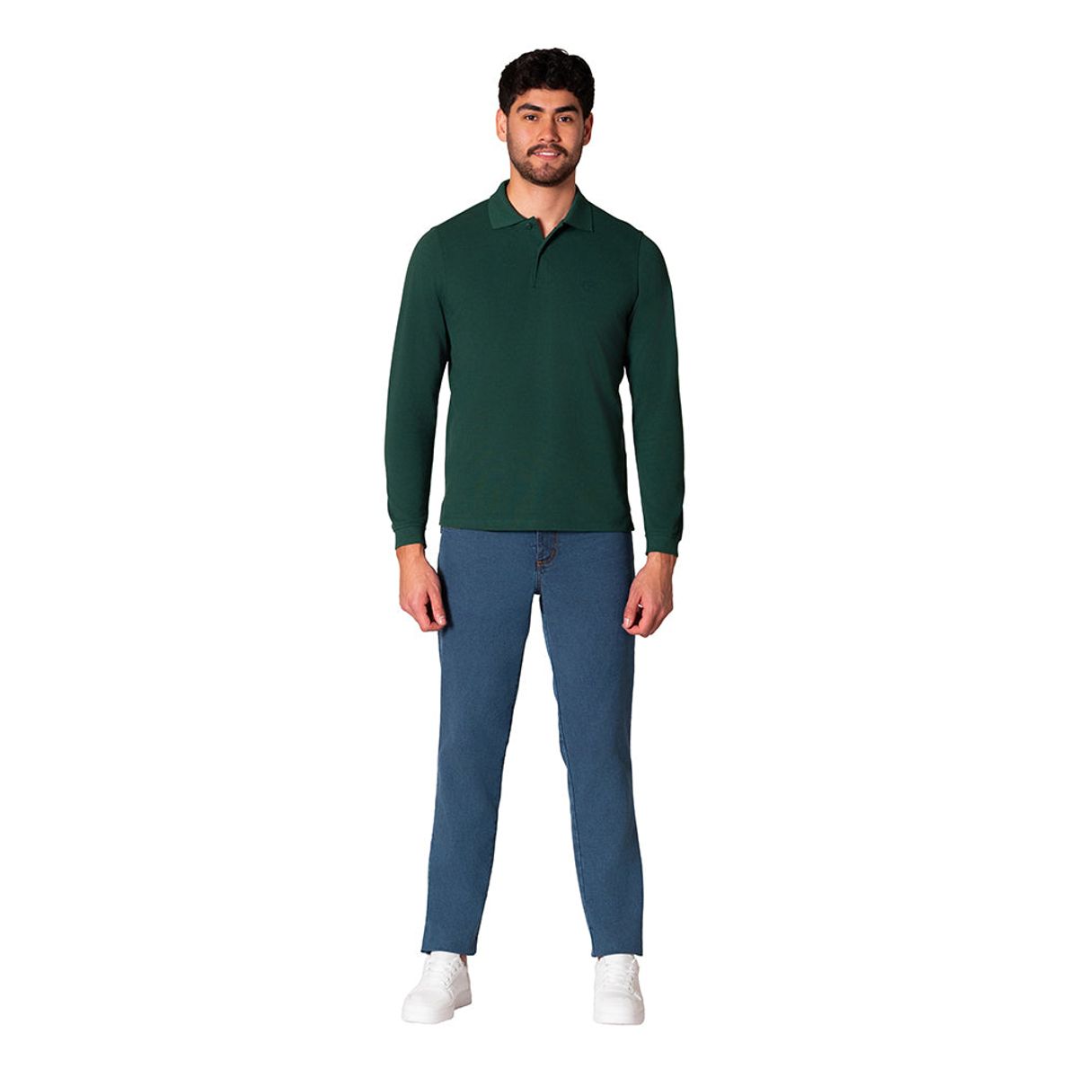 LEC LEE - Camiseta Polo Hombre Manga Larga Verde Lec Lee XLVerde