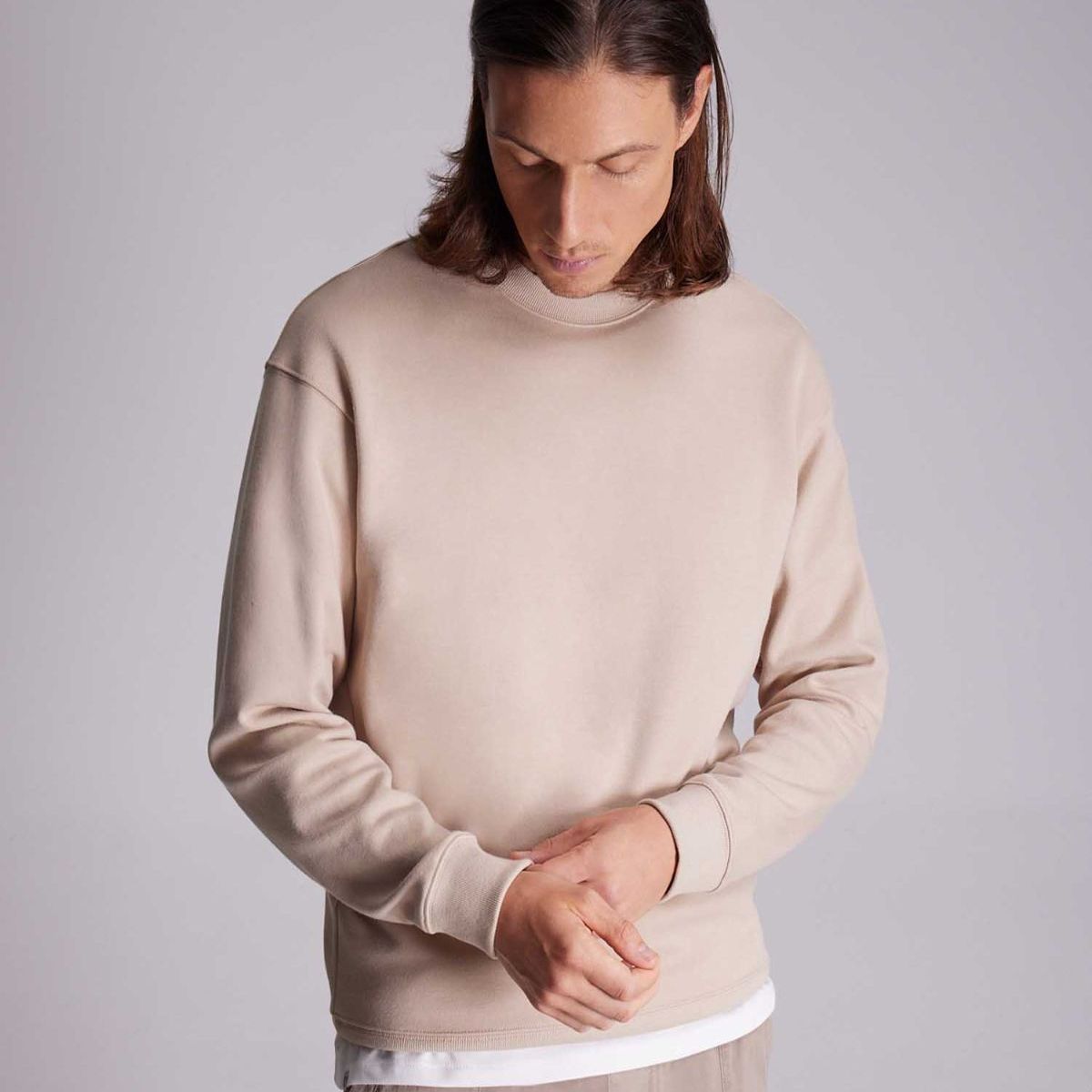 ATMOS - Buzo  Para Hombre Cuello Redondo Color Beige Marca Atmos #32060039