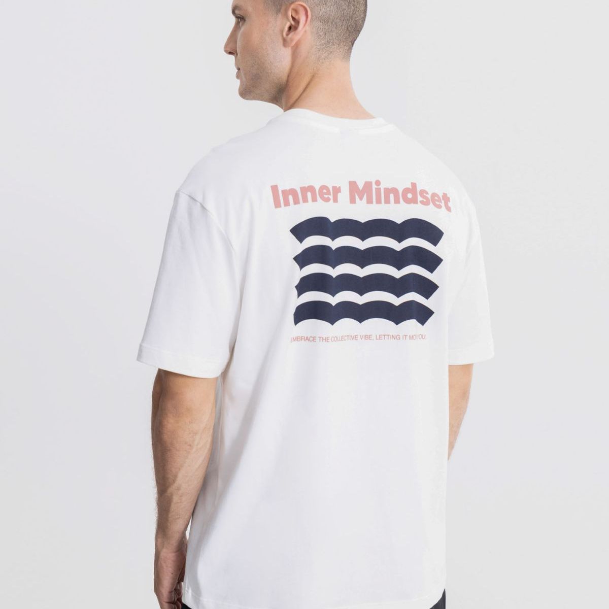 ATMOS - Camiseta Manga Corta Con Screen  Para Hombre Blanco Atmos