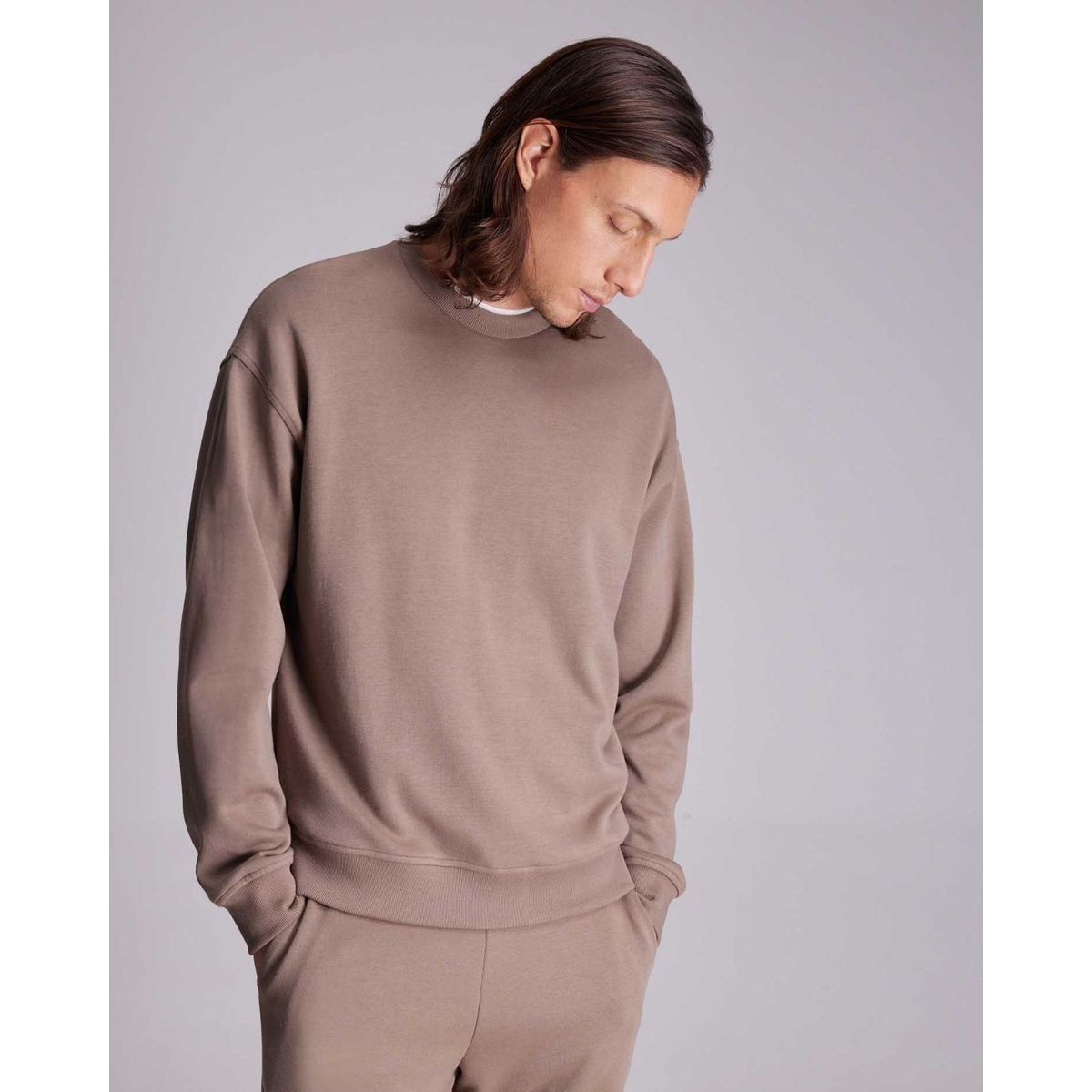 ATMOS - Buzo Básico  Para Hombre Café Atmos