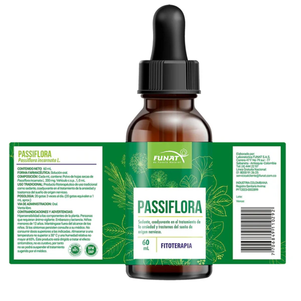 FUNAT - SUPLEMENTO CON FLAVONOIDES - SOLUCION ORAL X 60 ML/ PASSIFLORA