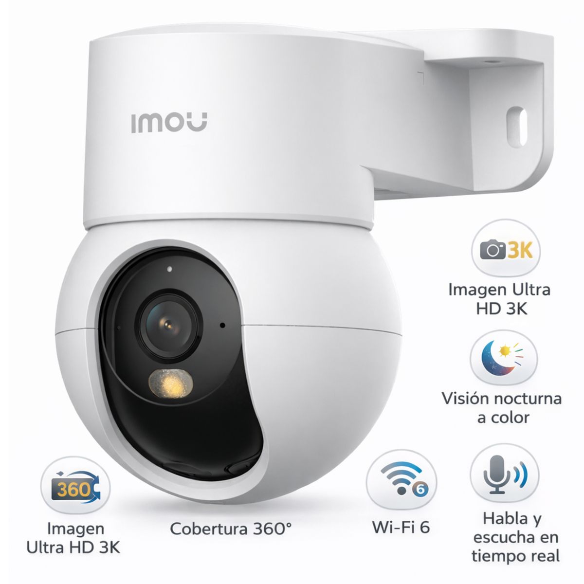 IMOU - Cámara de Seguridad Ranger Mini IMOU 5MP/3K WiFi 6 – Full Color, Detección Humana IA,  Audio